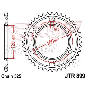 Lánckerék hátsó JT 899