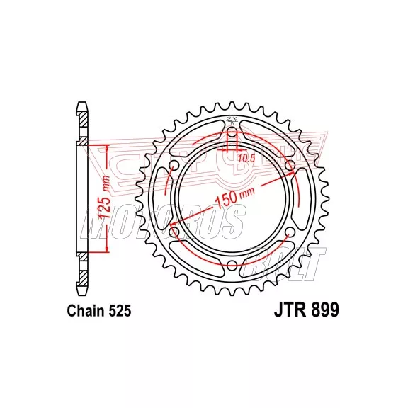 Lánckerék hátsó JT 899-45 Lánckerék hátsó JT 899-45