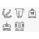 Csomagtartó doboz PÁR! Kappa KGR33PACK2 (oldal doboz)