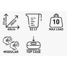 Csomagtartó doboz Kappa KGR52 MonoKEY (hátsó doboz)