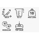 Csomagtartó doboz Kappa KMS36APACK2 (oldal doboz) PÁR!