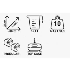 Csomagtartó doboz Kappa KMS36BPACK2 (oldal doboz) PÁR!