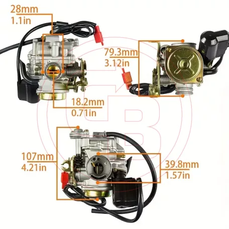 Karburátor 4 ütemü 50ccm robogóhoz (GY6)