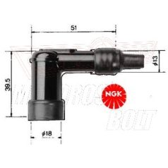 Gyertyapipa NGK LB05F görbe szigetelt