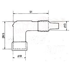Gyertyapipa NGK LD05F robogó 100ccm