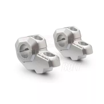   Kormánykiemelő 22mm kormányhoz +30mm fel, +21mm hátra (ezüst színű)