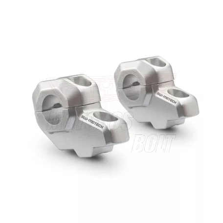 Kormánykiemelő 22mm kormányhoz +30mm fel, +21mm hátra (ezüst színű)