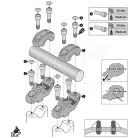 Kormánykiemelő 22mm kormányhoz +30mm fel, +21mm hátra (ezüst színű)