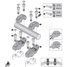 Kormánykiemelő 28mm kormányhoz +30mm fel, +21mm hátra Ezüst