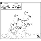 Kormánykiemelő BMW 32mm kormányhoz 30+30mm Ezüst
