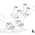 Kormánykiemelő BMW 32mm kormányhoz 30+30mm Ezüst