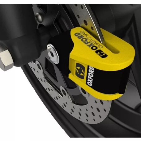 Riasztós tárcsafékzár OXFORD Quartz XA10 sárga/fekete színű