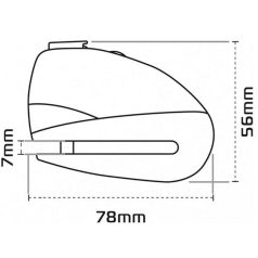 Riasztós tárcsafékzár OXFORD SCREAMER 7