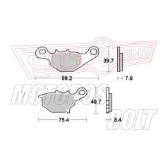 Fékbetét AP RACING LMP420 Suzuki RM 85 cross