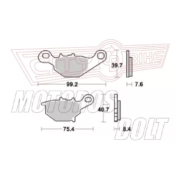 Fékbetét AP RACING LMP420 Suzuki RM 85 cross