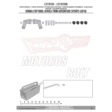 Lámpatartó kiegészítő lámpákhoz HONDA CRF1000L Africa Twin Adventure Sports (2018-2019) GIVI