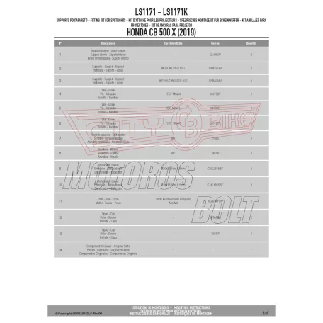 Lámpatartó kiegészítő lámpákhoz HONDA CB 500 X (2019-2023) GIVI