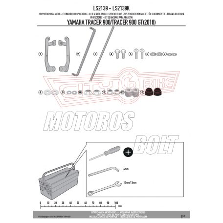 Lámpatartó kiegészítő lámpákhoz YAMAHA Tracer 900 / Tracer 900 GT (2018-2020) GIVI