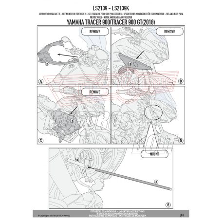 Lámpatartó kiegészítő lámpákhoz YAMAHA Tracer 900 / Tracer 900 GT (2018-2020) GIVI