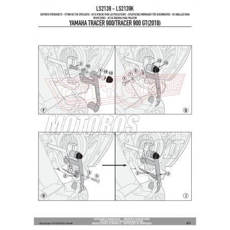 Lámpatartó kiegészítő lámpákhoz YAMAHA Tracer 900 / Tracer 900 GT (2018-2020) GIVI