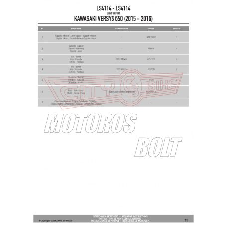 Kiegészító lámpa tartó KAWASAKI Versys 650 (2015-2021) GIVI