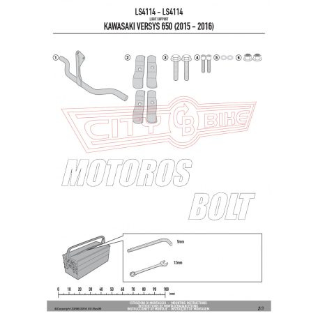 Kiegészító lámpa tartó KAWASAKI Versys 650 (2015-2021) GIVI