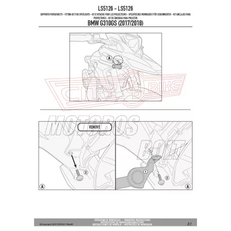 Kiegészító lámpa tartó BMW G 310 GS (2017-2024) GIVI