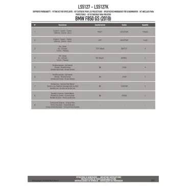   Kiegészító lámpa tartó BMW F 750 GS (2018-2020) / BMW F 750 GS (2021-2023) / BMW F 850 GS (2018-2020) / BMW F 850 GS (2021-2023) GIVI