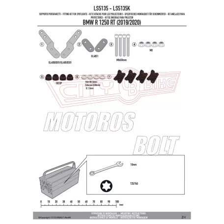Kiegészító lámpa tartó BMW R 1250 RT (2019-2020) GIVI