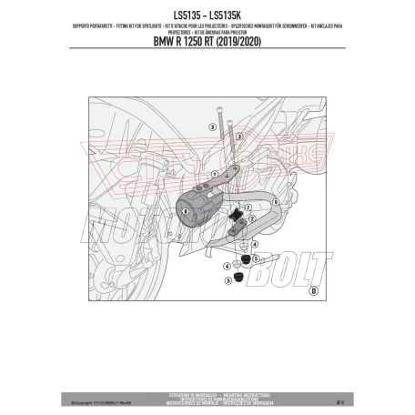 Kiegészító lámpa tartó BMW R 1250 RT (2019-2020) GIVI
