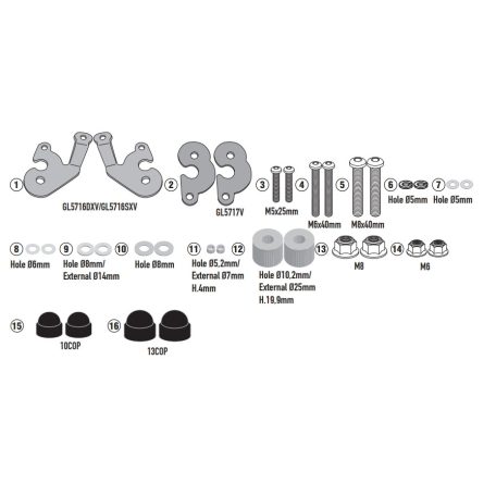 Kiegészítő lámpa tartó BMW R 1300 GS (2024-2025) GIVI