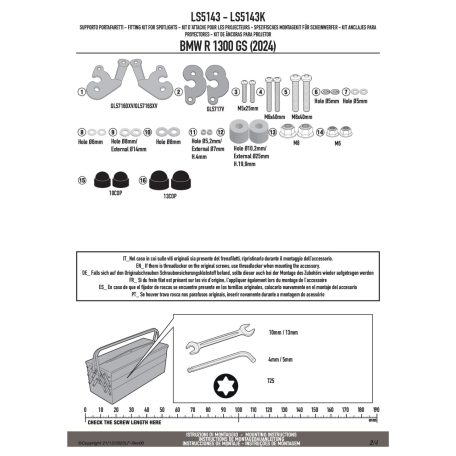 Kiegészítő lámpa tartó BMW R 1300 GS (2024-2025) GIVI