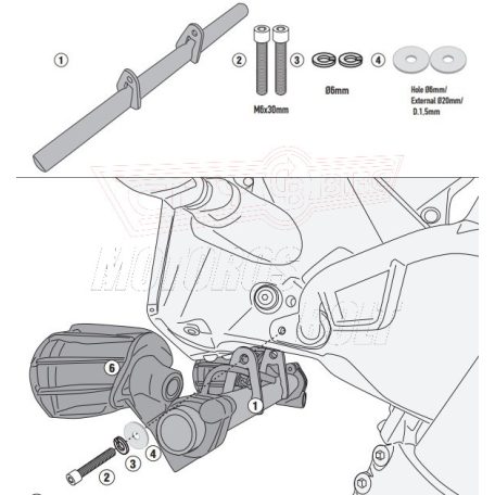 Lámpatartó kiegészítő lámpákhoz KTM 390 ADVENTURE (20 > 24) GIVI