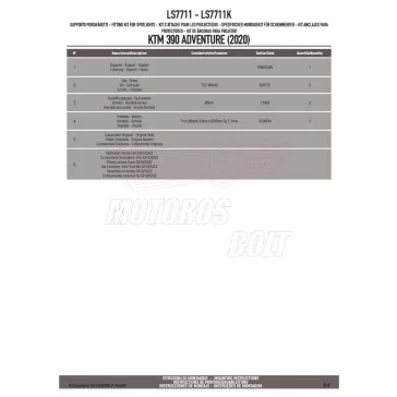   Lámpatartó kiegészítő lámpákhoz KTM 390 ADVENTURE (20 > 24) GIVI