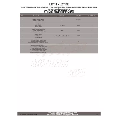 Lámpatartó kiegészítő lámpákhoz KTM 390 ADVENTURE (20 > 24) GIVI