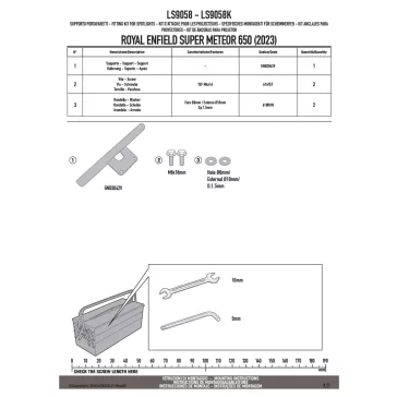   Kiegészítő lámpa tartó ROYAL ENFIELD Super Meteor 650 (2023-2025) GIVI