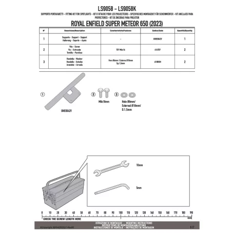 Kiegészítő lámpa tartó ROYAL ENFIELD Super Meteor 650 (2023-2025) GIVI