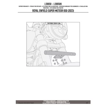   Kiegészítő lámpa tartó ROYAL ENFIELD Super Meteor 650 (2023-2025) GIVI