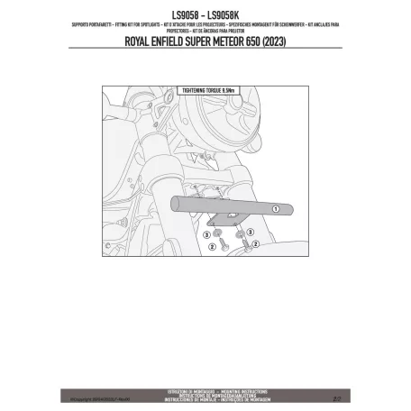 Kiegészítő lámpa tartó ROYAL ENFIELD Super Meteor 650 (2023-2025) GIVI
