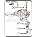 Doboztartó platni MonoKEY dobozhoz és _ _ _F karhoz (Givi M3)