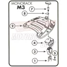 Doboztartó platni MonoKEY dobozhoz és _ _ _F karhoz (Givi M3)