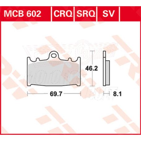 Fékbetét 57 TRW MCD602