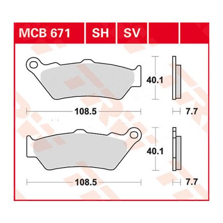 Fékbetét 53 TRW Aprilia/Benelli/BMW/Ducati/Honda/KTM/Yamaha