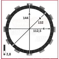 Kuplunglamella PANNÓNIA T5/P10 TRW (7 db-os szett)