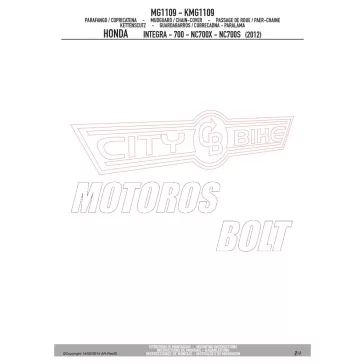   Sárvédő hátsó kerékhez Honda NC 700 S (2012-2013) / NC 750 S / NC 750 S DCT (2014-2015) / NC 700 X (2012-2013) / NC 750 X / NC 750 X DCT (2014-2015) / Integra 700 (2012-2013) / Honda NC 750 S GIVI