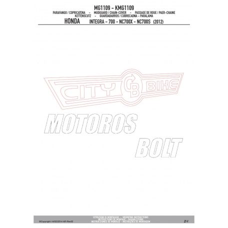 Sárvédő hátsó kerékhez Honda NC 700 S (2012-2013) / NC 750 S / NC 750 S DCT (2014-2015) / NC 700 X (2012-2013) / NC 750 X / NC 750 X DCT (2014-2015) / Integra 700 (2012-2013) / Honda NC 750 S GIVI