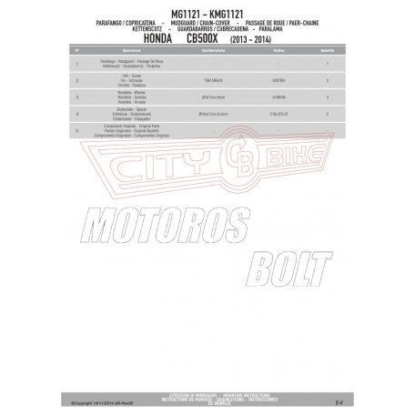 Sárvédő hátsó kerékhez Honda CB 500 X (2013-2018) GIVI