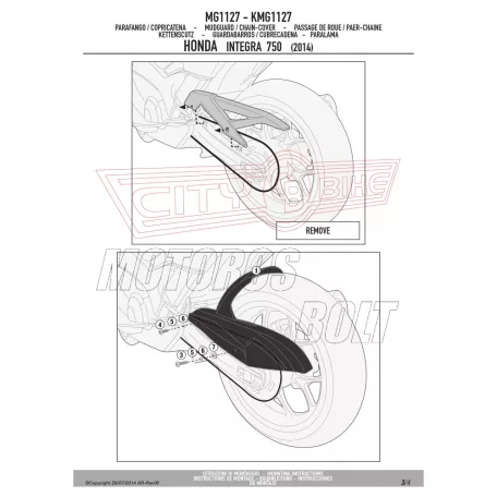 Sárvédő hátsó kerékhez Honda Integra 750 (2014-2015) / Honda Integra 750 (2016-2018) GIVI