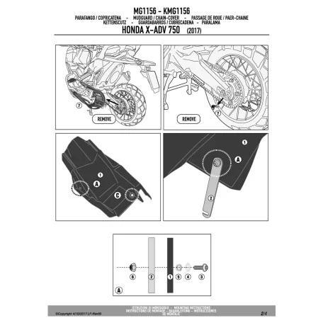 Sárvédő hátsó kerékhez Honda X-ADV 750 (2017-2025) / Honda Forza 750 (2021-2024) GIVI