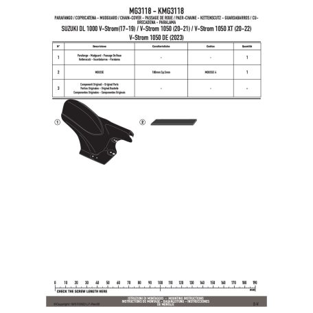 Sárvédő hátsó kerékhez MG3118 SUZUKI DL 1000 V-Strom (2017-2019), SUZUKI V-Strom 1050 DE (2023-2025) GIVI